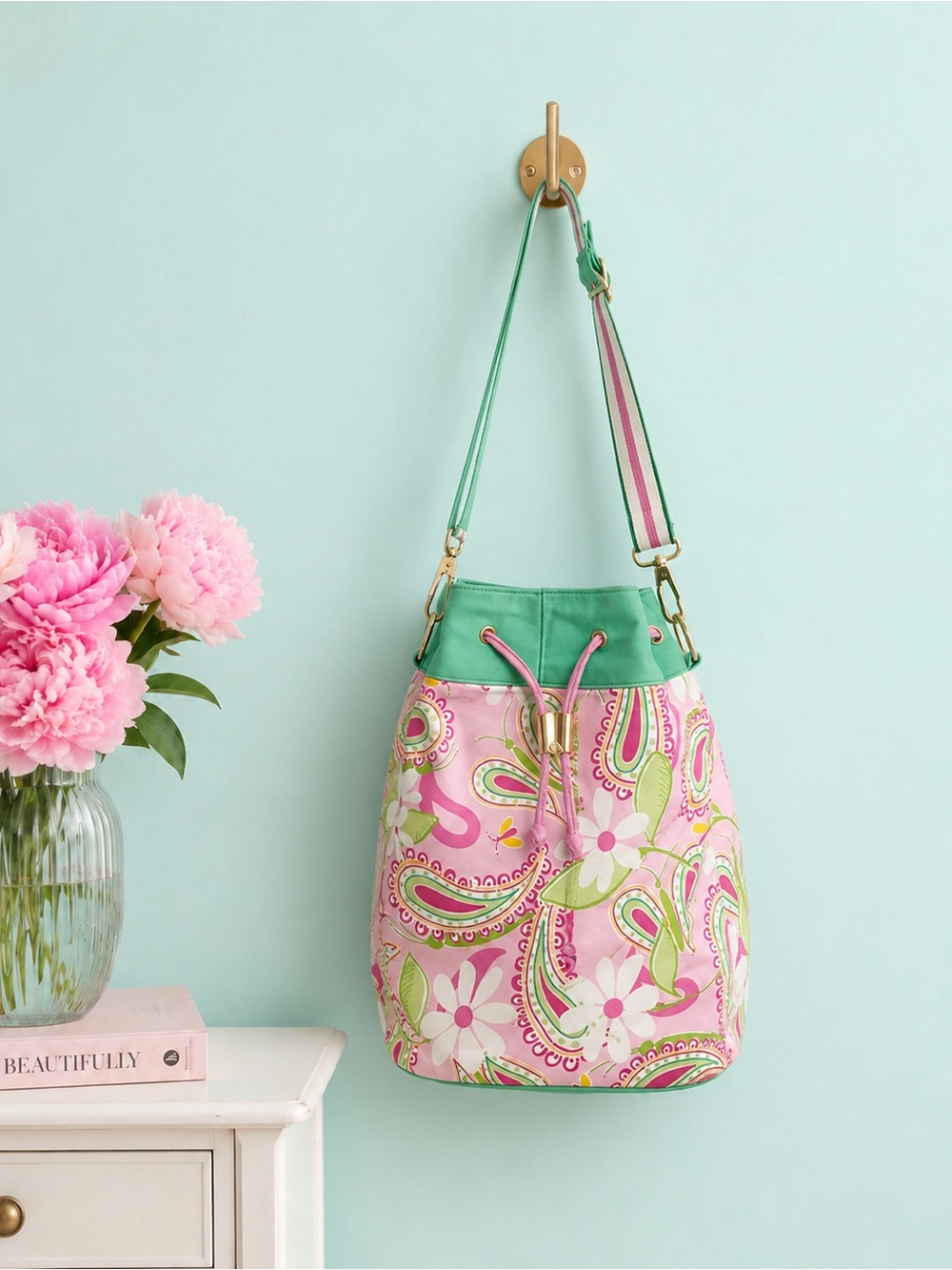 Lilly Pulitzer Paisley Barrel Tote